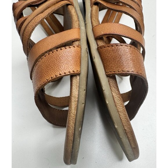 Roan By Bed-Stu Clarise Brown Leather Woven Sandals Size 7.5 - Picture 10 of 12